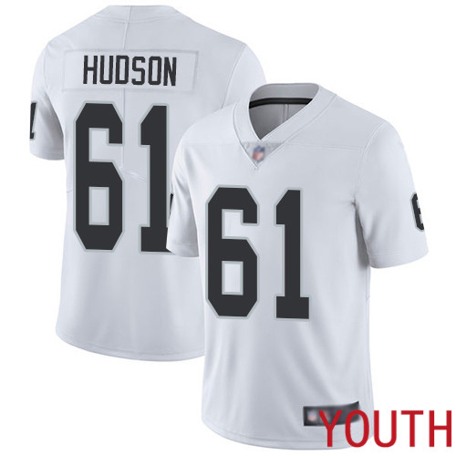 Oakland Raiders Limited White Youth Rodney Hudson Road Jersey NFL Football 61 Vapor Untouchable Jersey